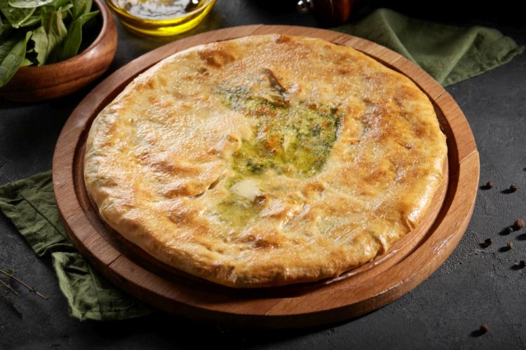 Лепешки со шпинатом на сковороде