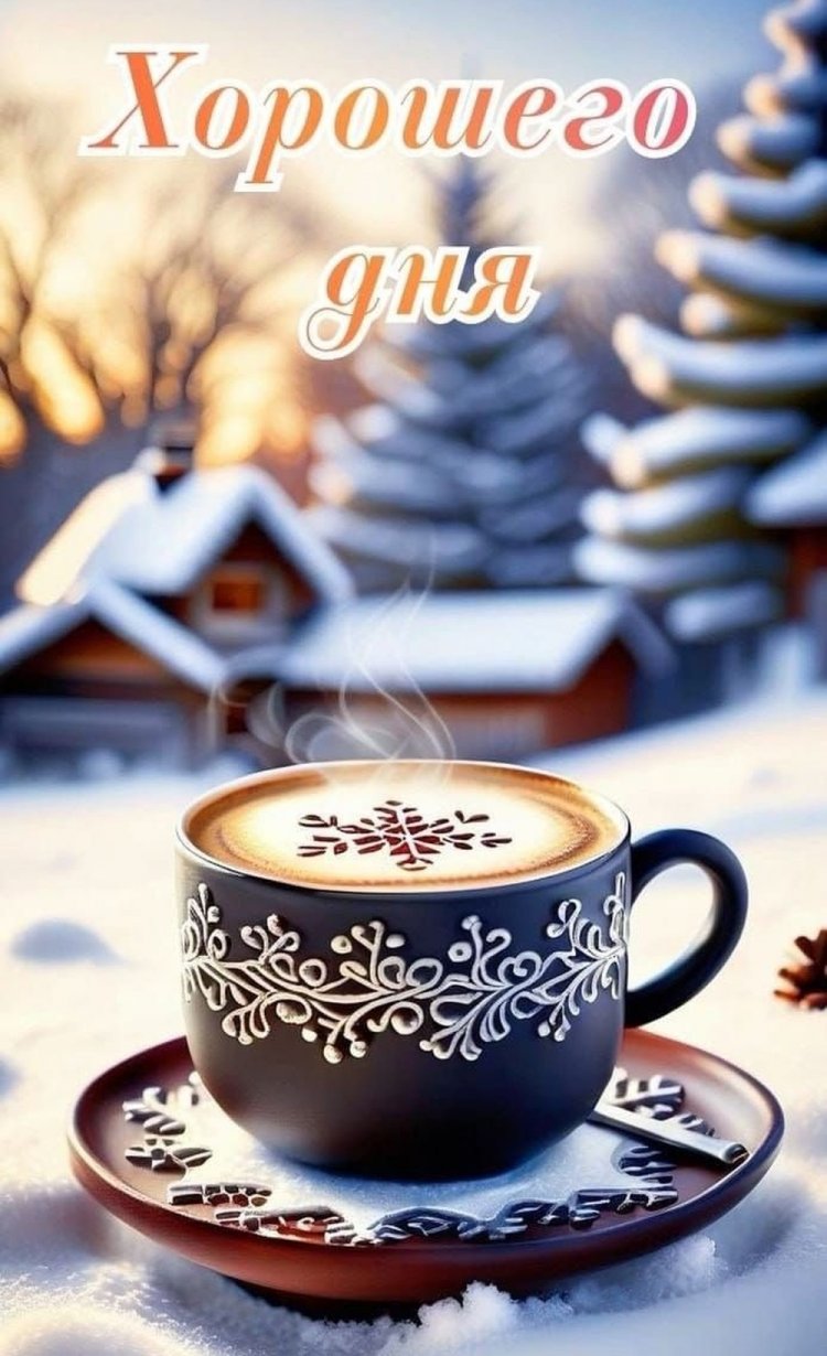 Оригинальные и красивые зимние открытки «Хорошего дня!»