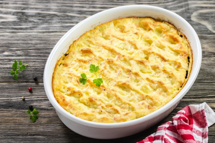 Картофельная запеканка блендером в аэрогриле