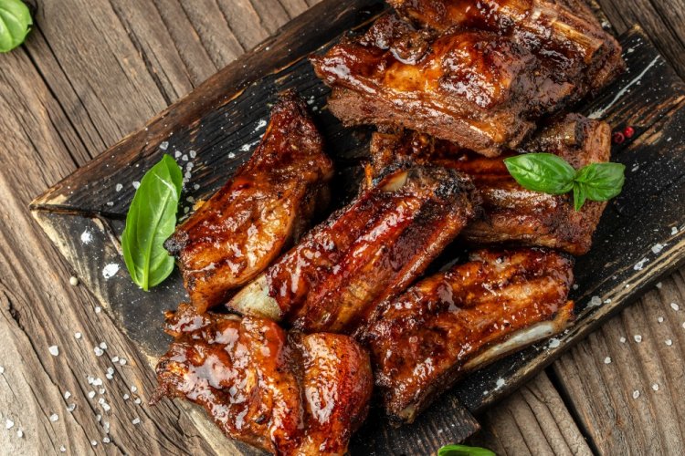 Свиные ребрышки с соусом терияки в аэрогриле