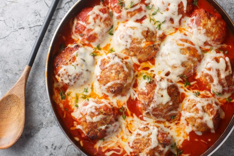 Тефтели под сыром в аэрогриле