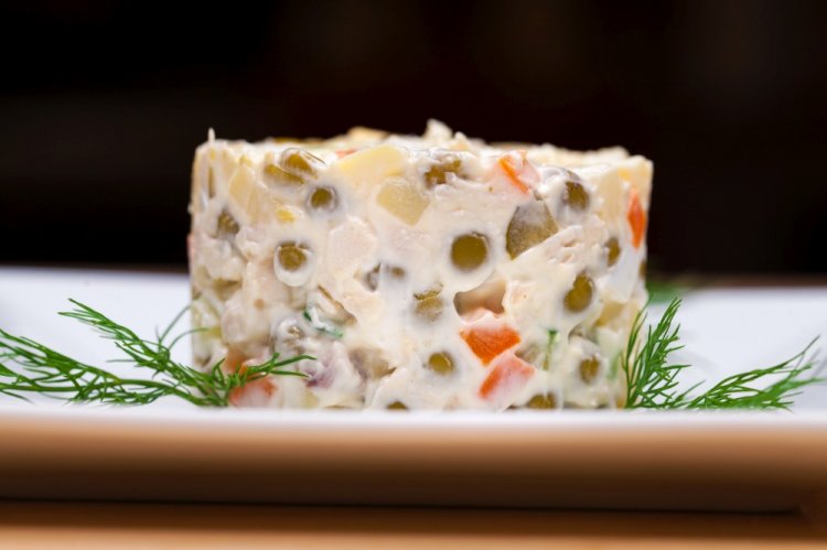 Заливное оливье