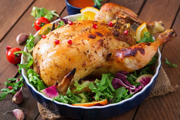 Запеченная курица с рисом