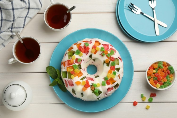 Торт-желе с фруктами