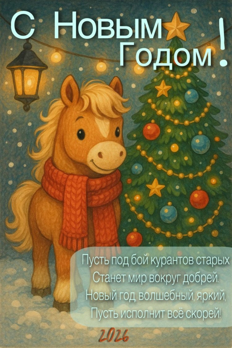 Открытки с Новым годом 2026 друзьям