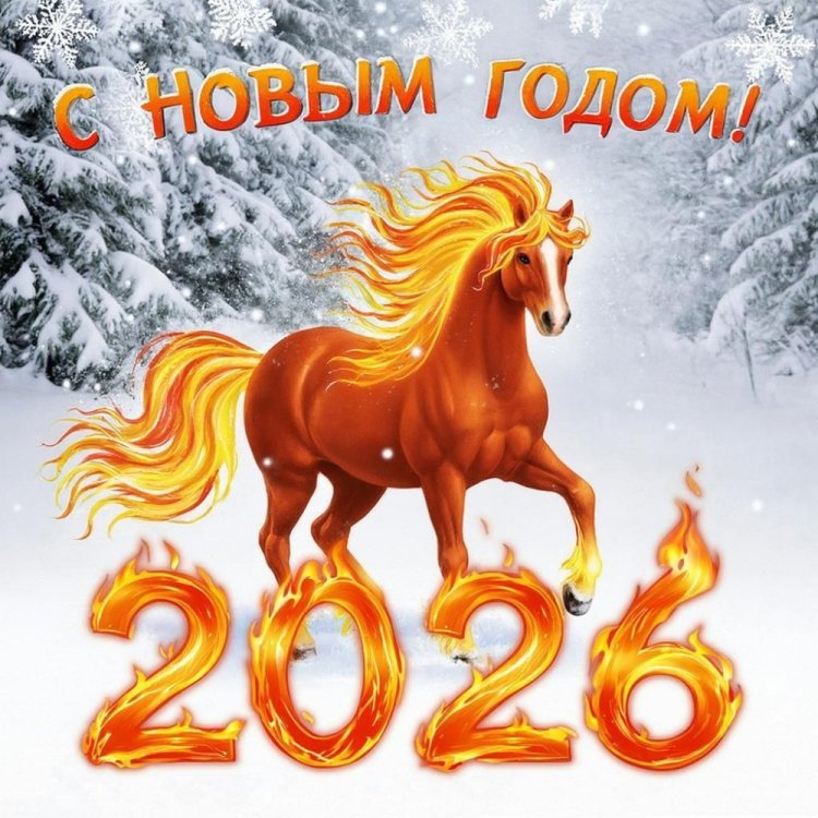 Открытки с Новым годом 2026 коллегам