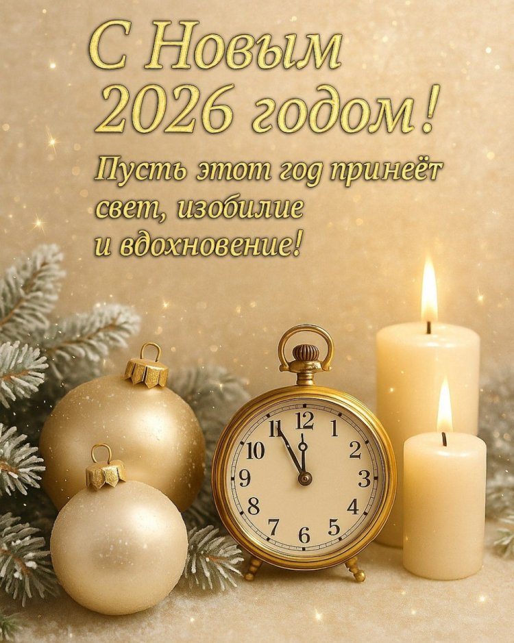 Открытки с Новым годом 2026 коллегам