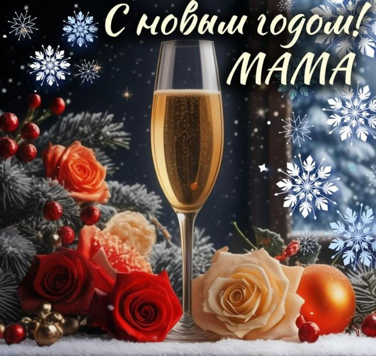 Открытки с Новым годом 2026 маме