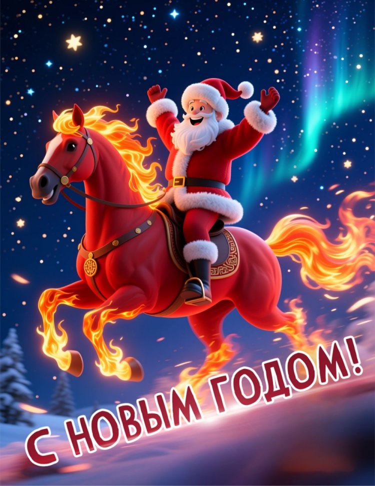 Прикольные открытки с Новым годом 2026