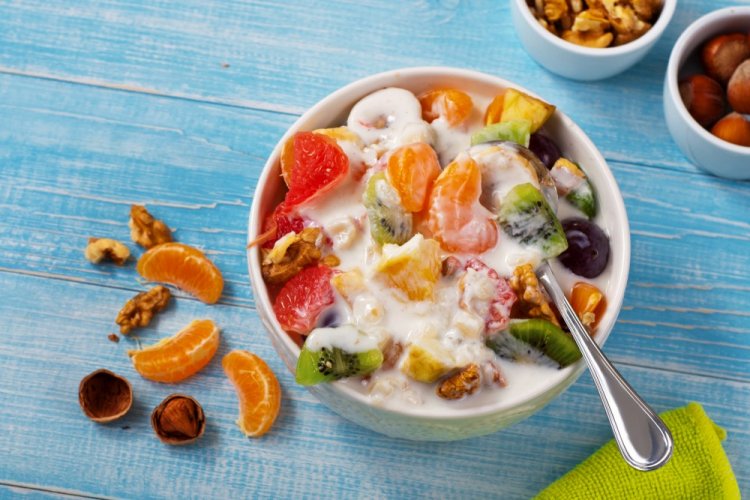 Фруктовый салат для детей на Новый год