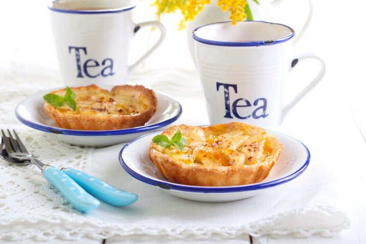 Тарталетки с рикоттой и грушей