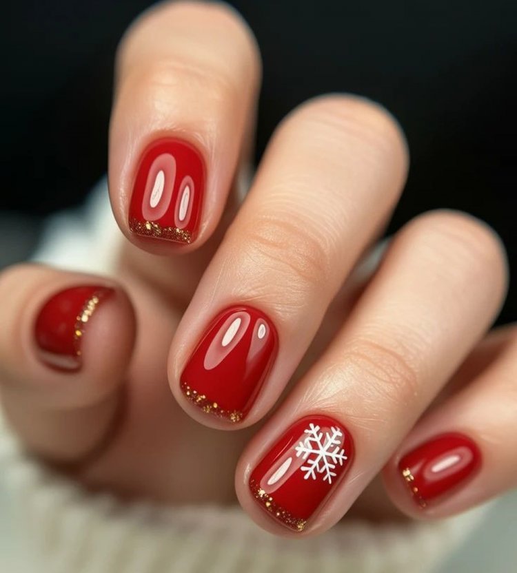 Красный с золотыми акцентами