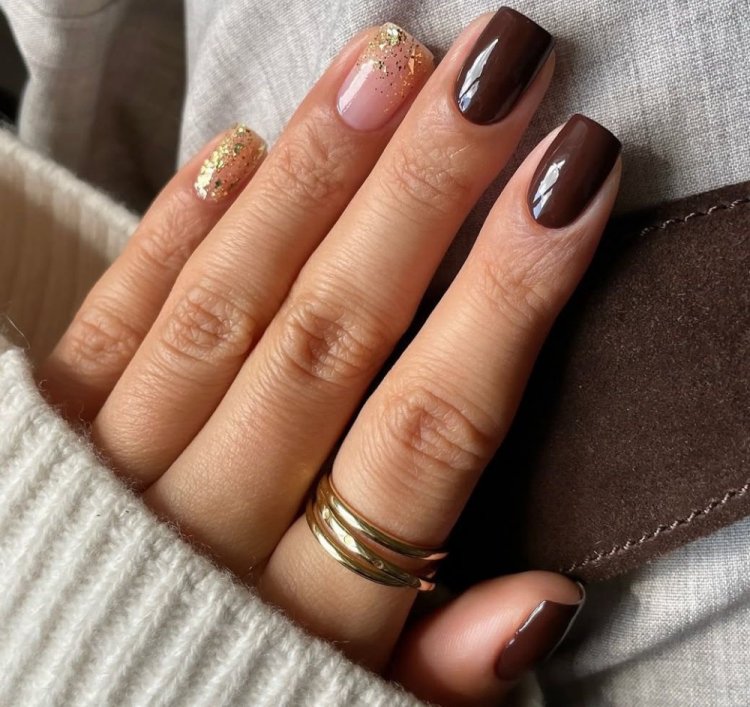 Маникюр «Темный шоколад»