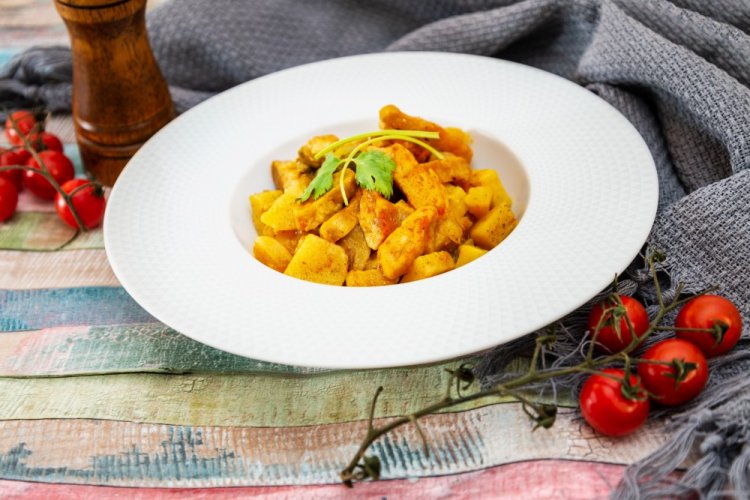 Куриное филе с картошкой в аэрогриле