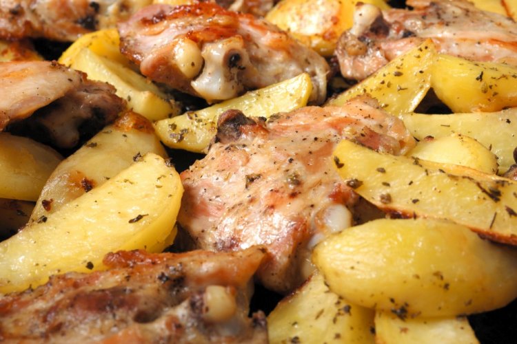 Курица с картошкой в рукаве в аэрогриле