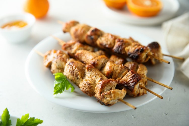 Куриный шашлык в сметане в аэрогриле