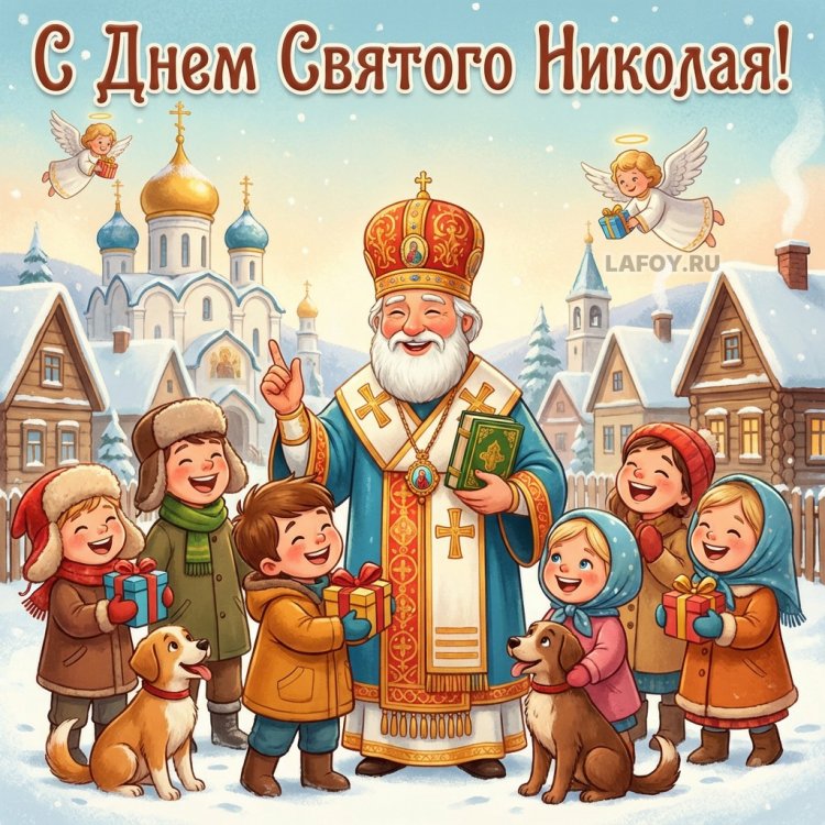 Открытки и картинки с Днем Николая Чудотворца для детей