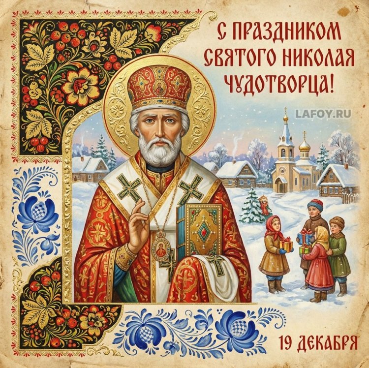 Оригинальные и красивые открытки с Днем Николая Чудотворца