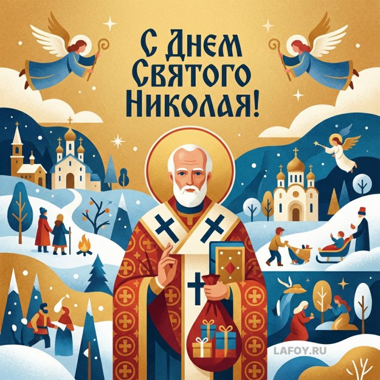 Трогательные открытки на День Николая Чудотворца