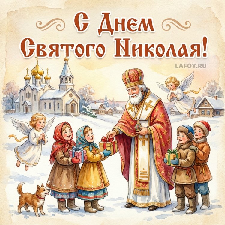 Открытки и картинки с Днем Николая Чудотворца для детей