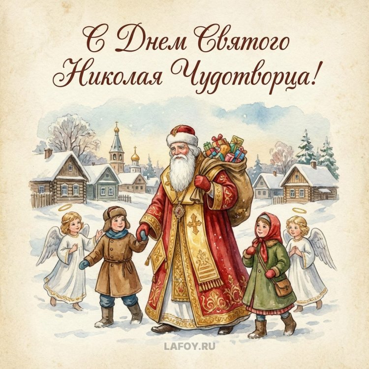 Открытки и картинки с Днем Николая Чудотворца для детей