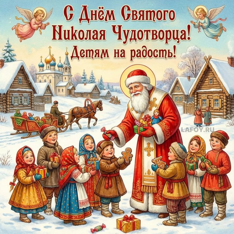 Открытки и картинки с Днем Николая Чудотворца для детей