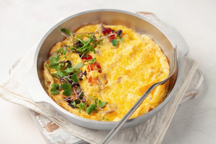 Омлет с овощами в аэрогриле