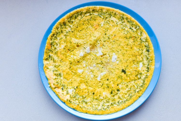 Омлет с творогом в аэрогриле