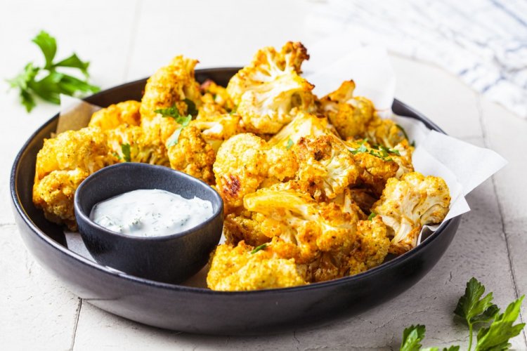 Цветная капуста с соевым соусом в аэрогриле