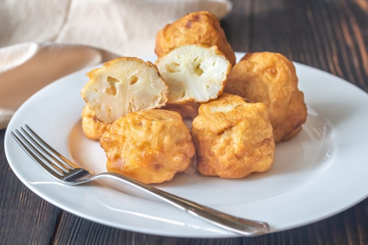 Цветная капуста в дрожжевом кляре в аэрогриле