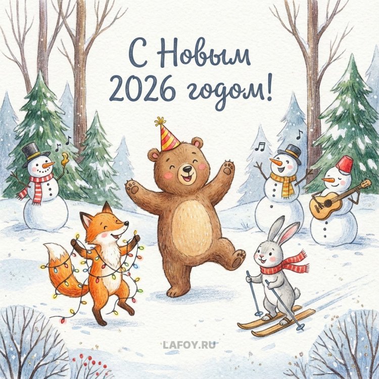 Прикольные открытки на Новый год 202614