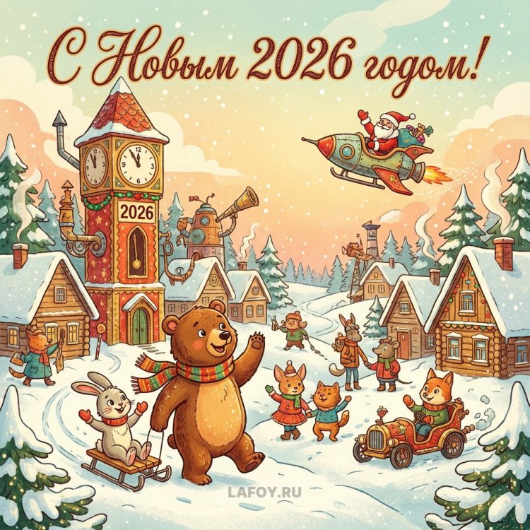 Прикольные открытки на Новый год 202616