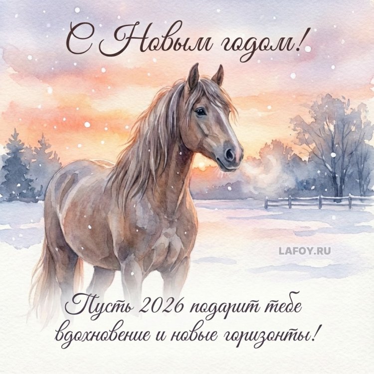 Трогательные открытки на Новый год 20267