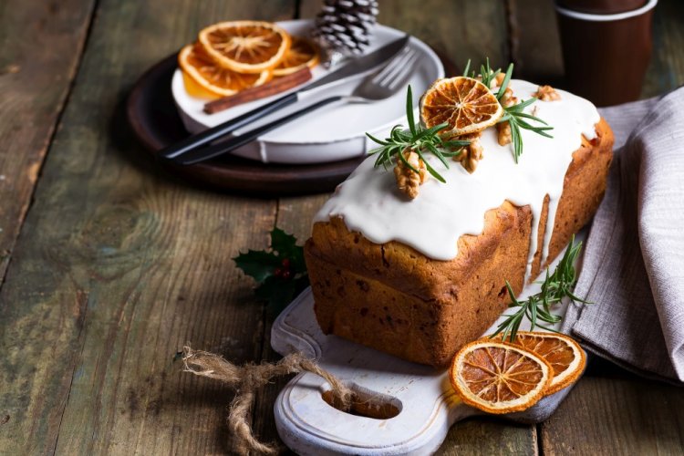 Рождественский кекс с мандаринами
