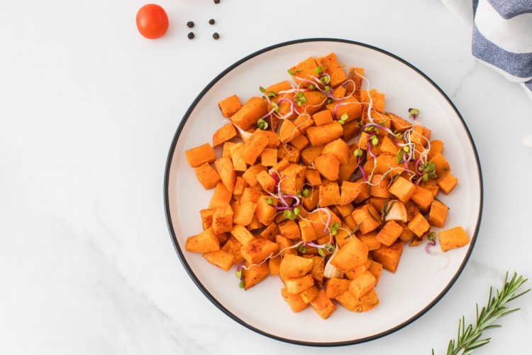 Батат с картошкой в аэрогриле