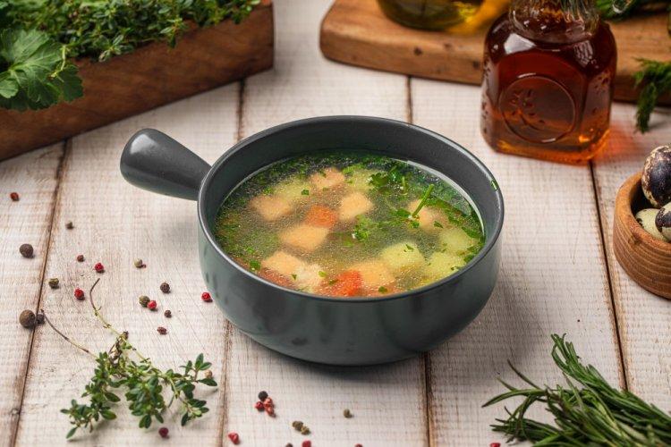 Уха из кеты с овсяными хлопьями