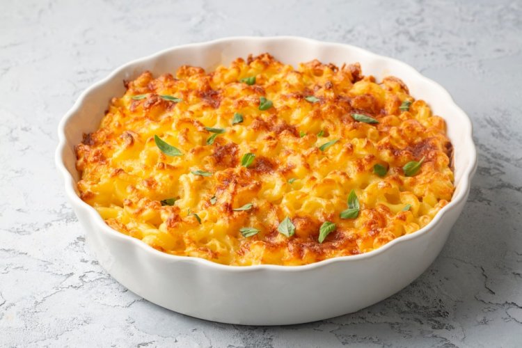 Запеканка с макаронами и фаршем в аэрогриле