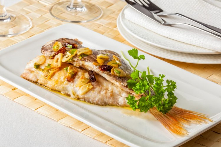 Филе кефали с тмином в аэрогриле