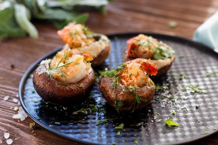 Начинка с креветками для шампиньонов