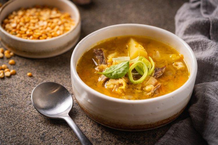 Гороховый суп с говядиной в афганском казане