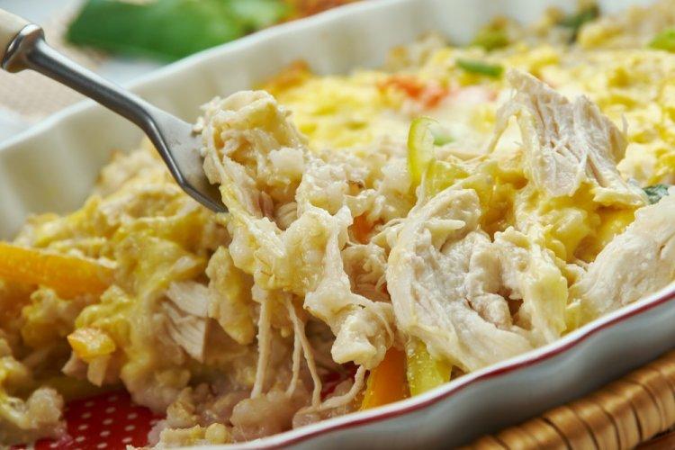 Запеканка с курицей в аэрогриле
