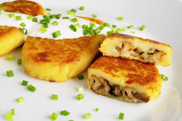 Картофельные котлеты с грибами