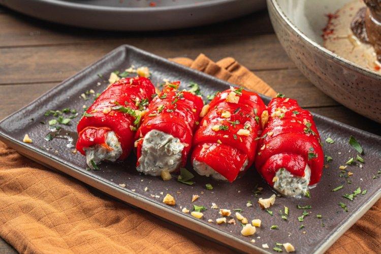 Канапе с творожным сыром и болгарским перцем