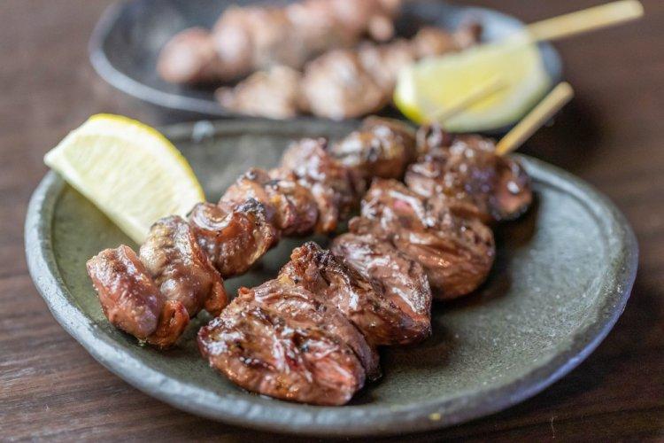 Куриные сердечки с лимонным соком в аэрогриле