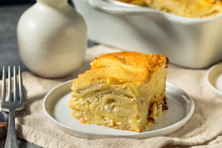 Сладкий лапшевник со сливками