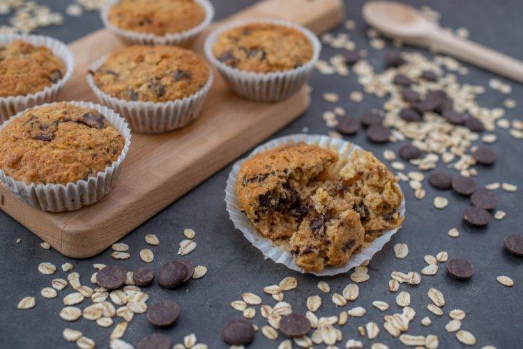 Кексы с протеином, медом и шоколадом