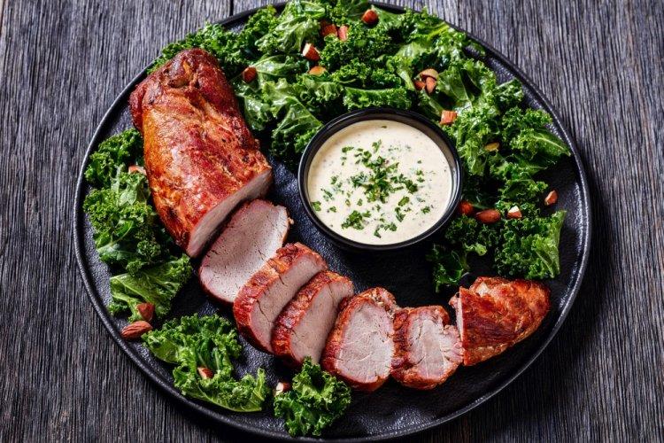 Свиная вырезка с горчицей и медом в аэрогриле