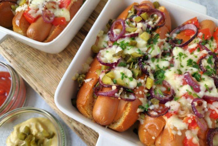 Хот-доги с сыром в аэрогриле