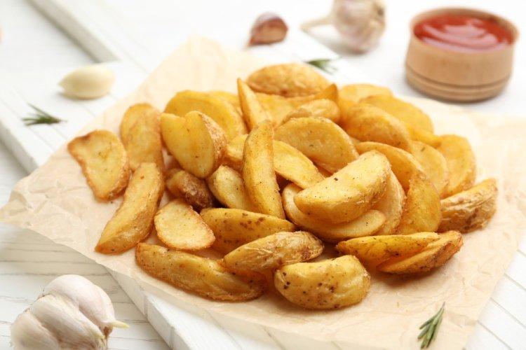 Картофель Айдахо с чесноком в аэрогриле