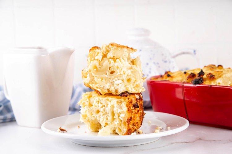 Макароны с творогом в аэрогриле